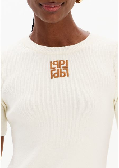 Blusa Manga Curta Tricot