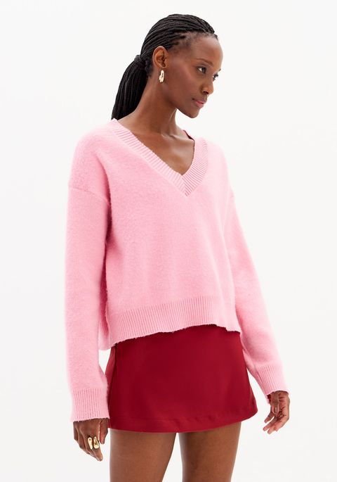 Blusa Manga Longa Tricot Decote V