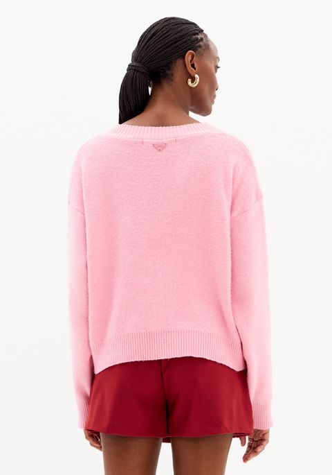Blusa Manga Longa Tricot Decote V