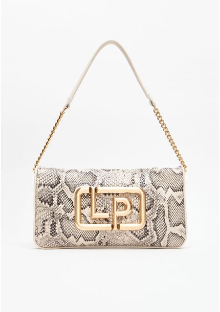 Bolsa Clutch Couro Com Maxi Metal Lp
