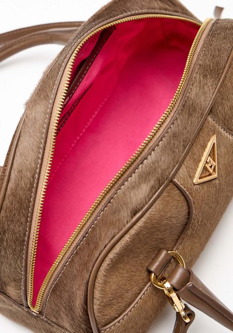 Bolsa Tote Bag Com Couro Pelo