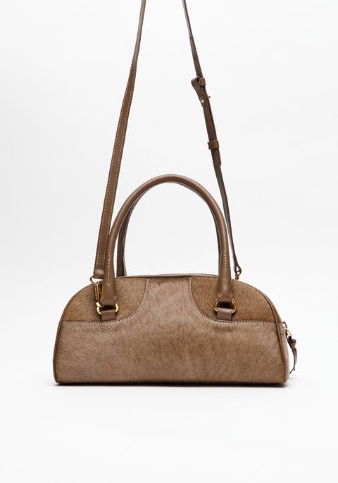 Bolsa Tote Bag Com Couro Pelo