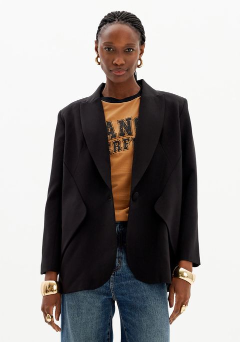Blazer Tradicional Alfaiataria Com Botão