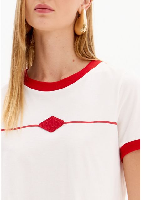 Blusa T-shirt Manga Curta Meia Malha De Algodão