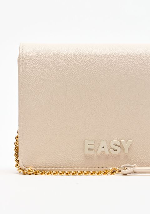 Bolsa Crossbody Com Letreiro Easy E Alça Corrente