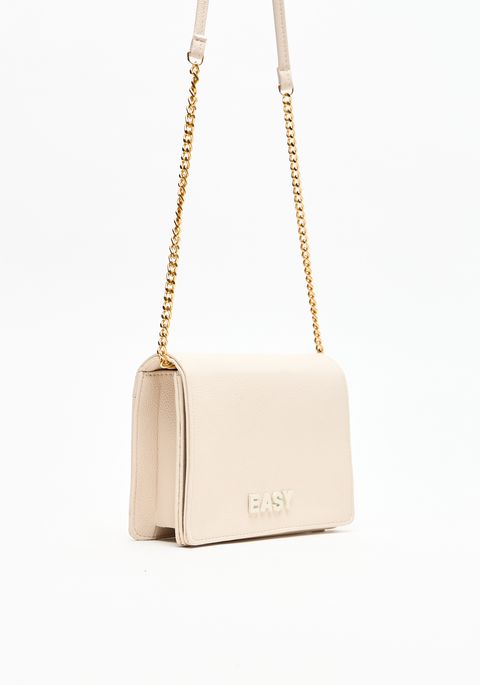 Bolsa Crossbody Com Letreiro Easy E Alça Corrente