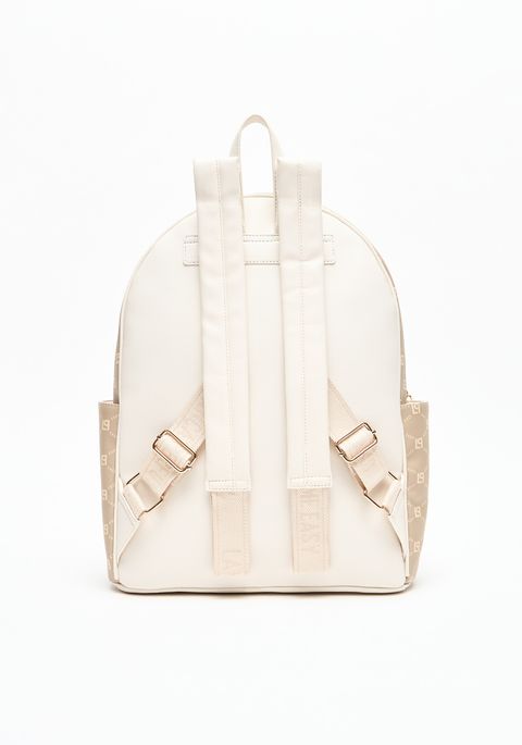 Mochila Com Bolso E Estampa Monograma