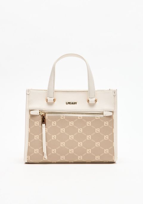 Bolsa Tote Bag Estruturada Com Monograma