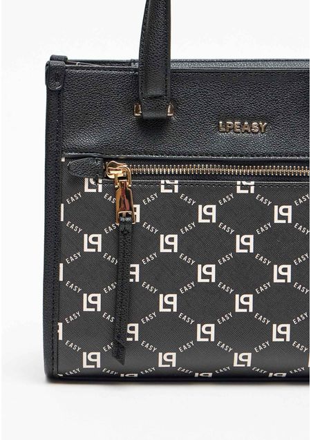 Bolsa Tote Bag Estruturada Com Monograma