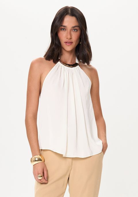 Blusa Fluida Frente Única