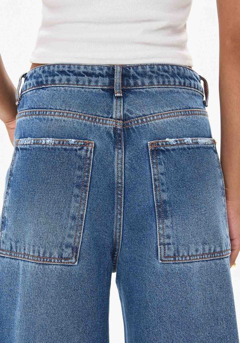 Calça Jeans Wide Leg Cintura Alta