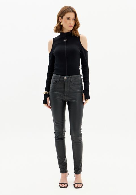 Calça Jeans Skinny Resinada Héstia