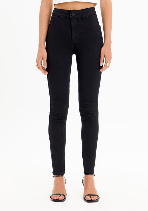 Calça Jeans Jegging Com Cintura Super Alta