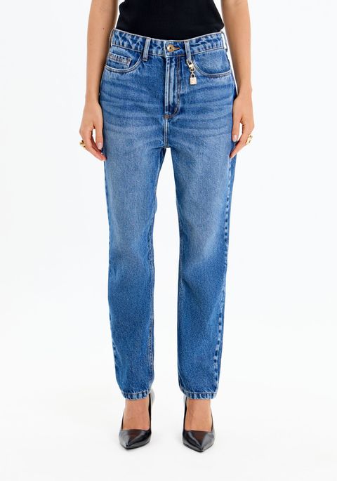 Calça Jeans Luna Mom Com Cintura Super Alta