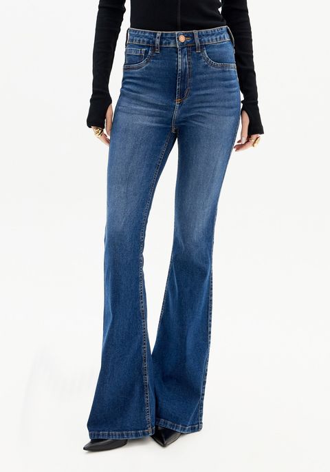 Calça Jeans Minerva Flare Com Cintura Super Alta