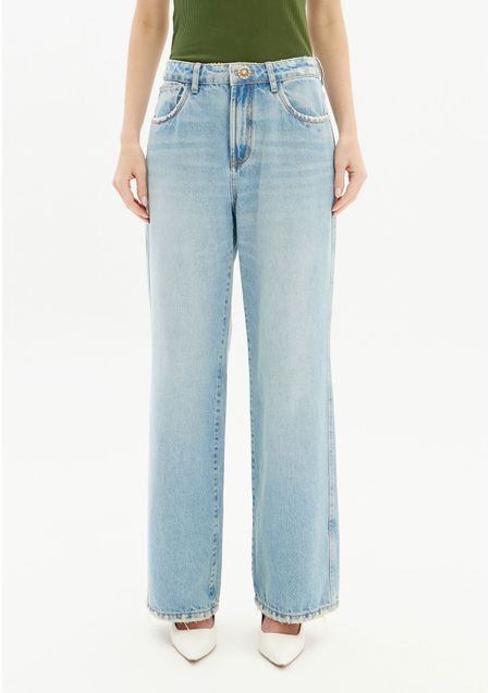 Calça Jeans Full Length Cintura Super Alta