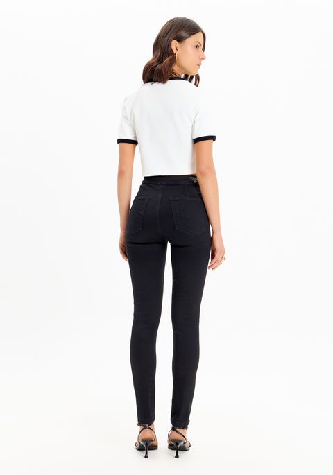 Calça Jeans Jegging Com Cintura Super Alta