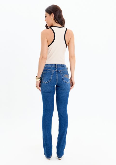 Calça Jeans Hera Boot Cut Cintura Alta