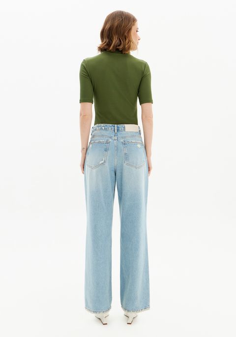 Calça Jeans Full Length Cintura Super Alta