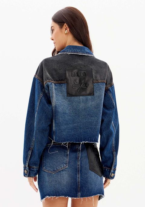 Jaqueta Jeans Cropped Com Botões