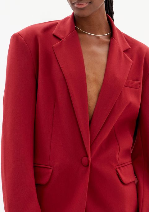 Blazer Oversized Com Abotoamento Frontal
