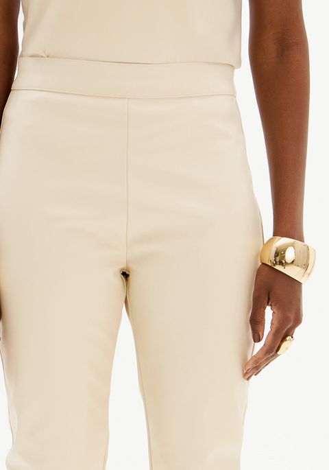 Calça Legging Pu Com Zíper