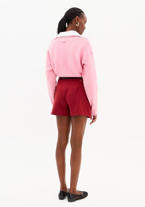 Short Saia Cintura Alta Com Cinto