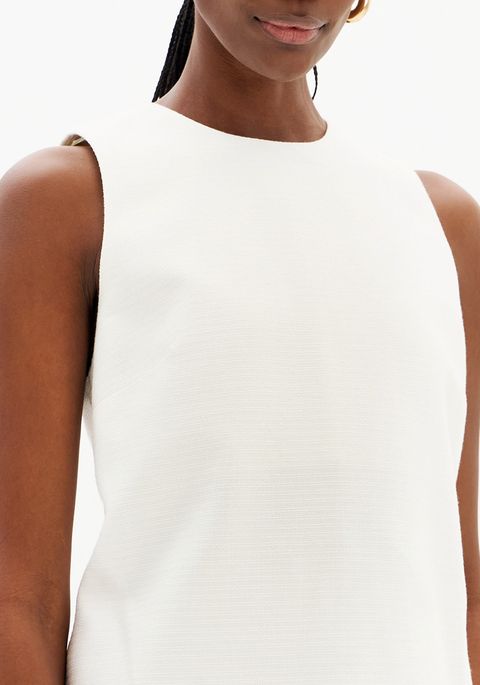 Vestido Curto Sem Manga Com Lenço