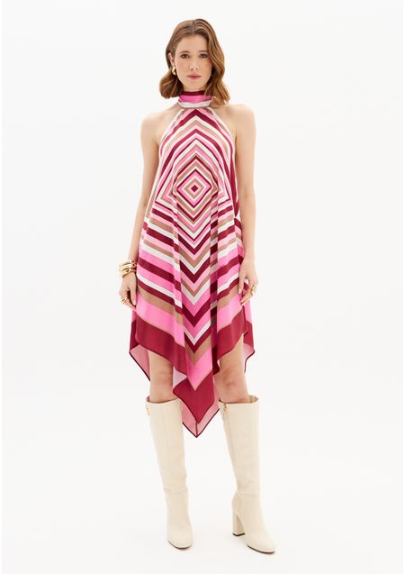 Vestido Curto Frente Única Estampado