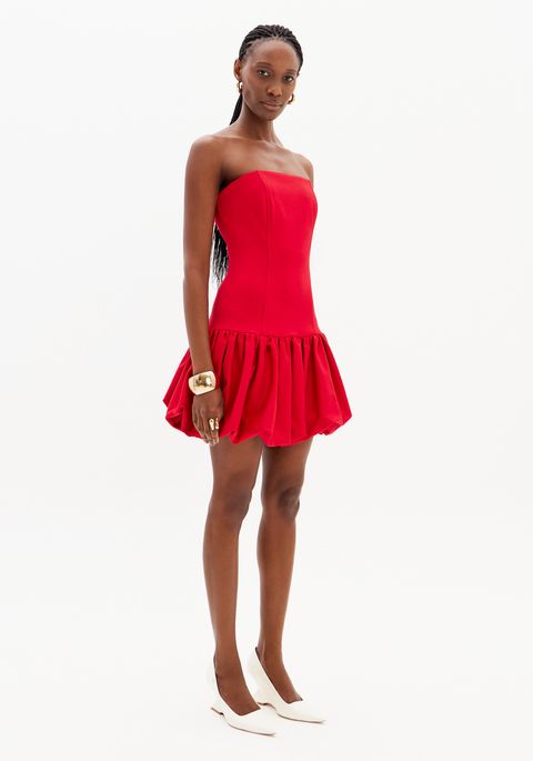 Vestido Curto Balonê Sem Alças
