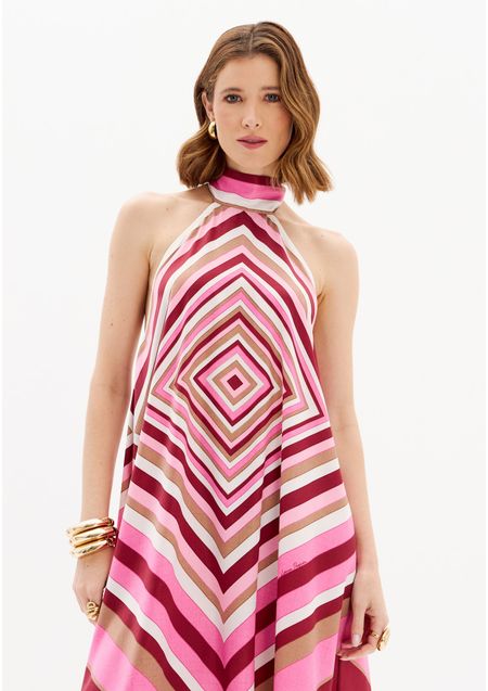 Vestido Curto Frente Única Estampado