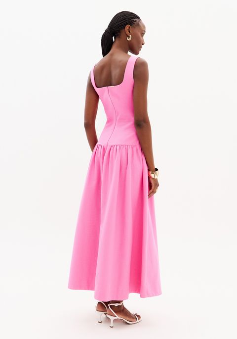 Vestido Super Midi Com Alças Largas