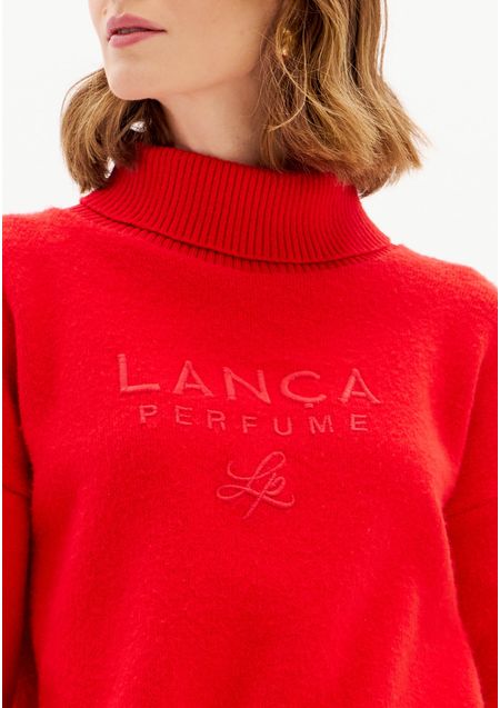 Blusa Manga Longa Tricot Gola Alta
