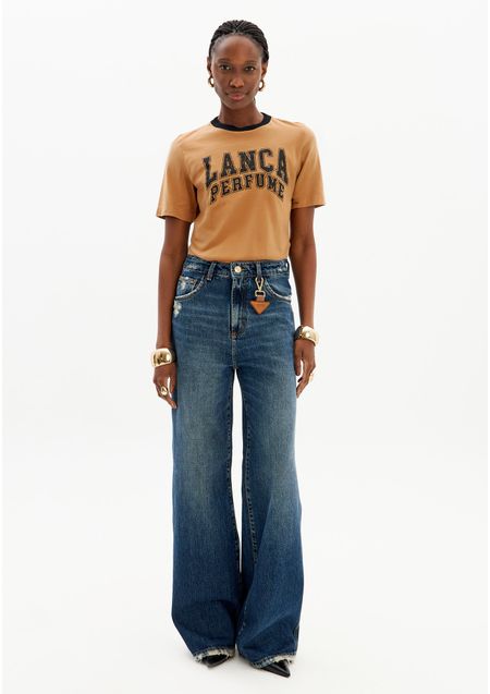 Blusa T-shirt Manga Curta Estampa Lança Perfume