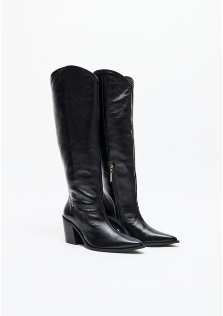 Bota Western Couro Cano Longo