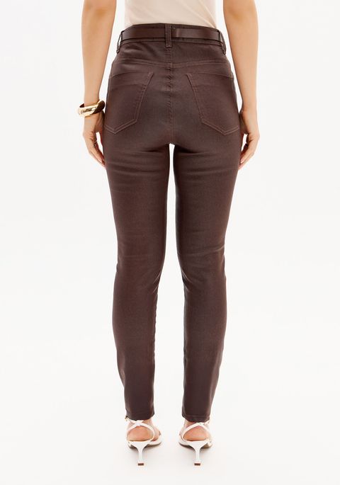 Calça Skinny Sarja Héstia Cintura Super Alta