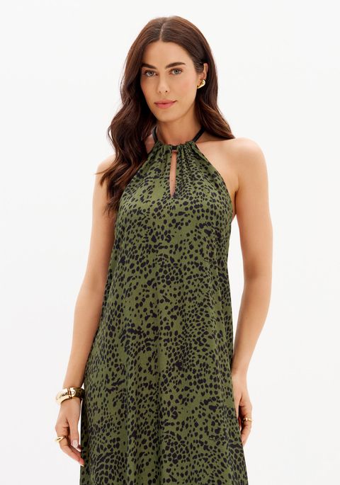 Vestido Longo Frente Única Amarração
