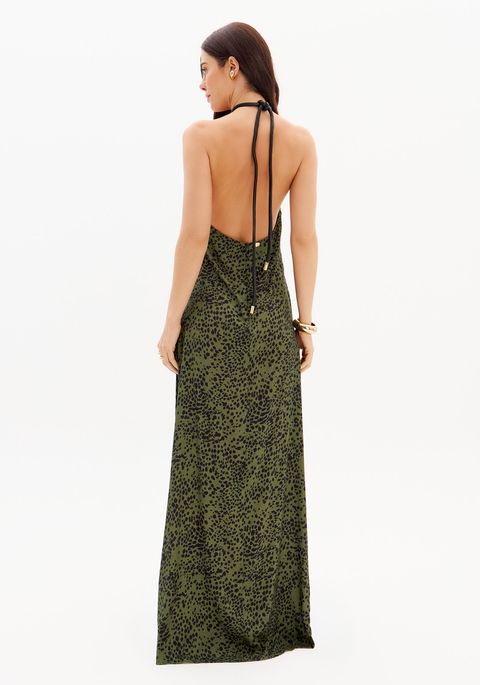 Vestido Longo Frente Única Amarração
