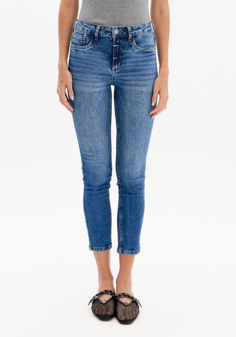 Calça Jeans Second Skin Ankle Cintura Alta