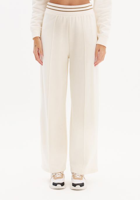 Calça De Moletom Full Length Cintura Alta