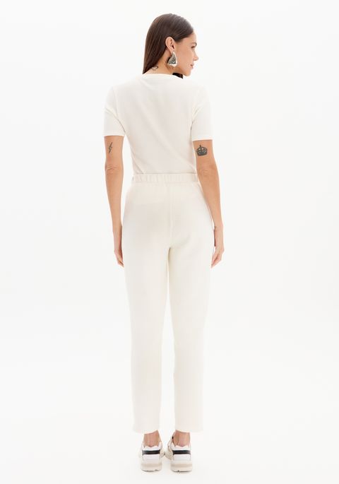 Calça Slim Cintura Alta Patch