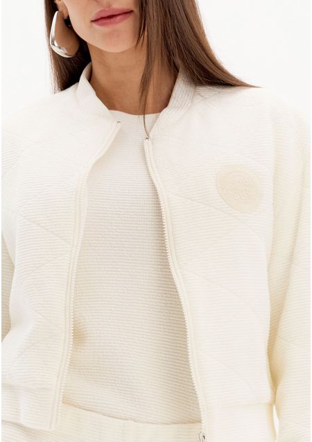 Jaqueta Bomber Puffer Com Zíper