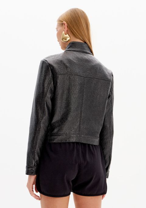 Jaqueta Trucker Slim Com Gola