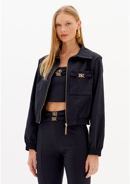 Jaqueta Bomber Com Bolso E Aviamento