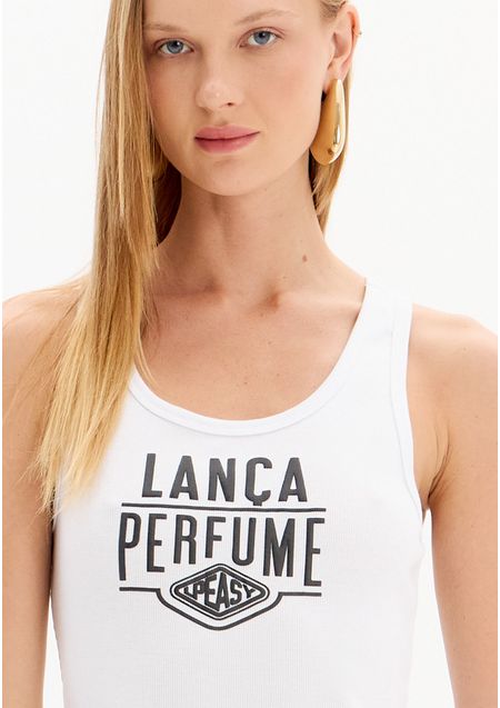 Blusa Regata Nadador Com Estampa Frontal