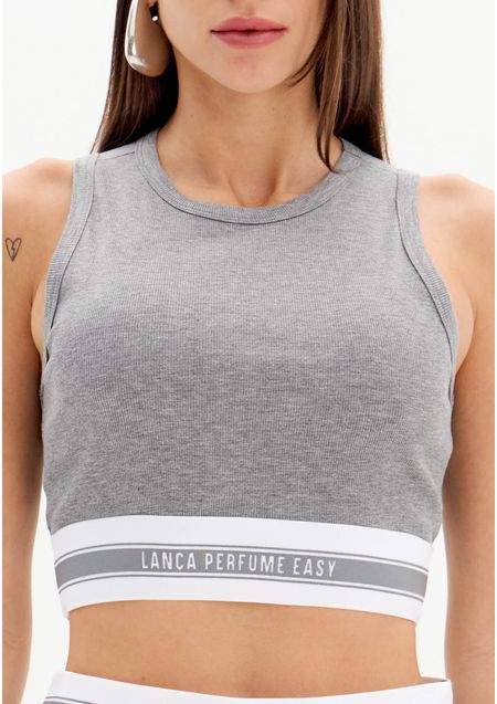 Blusa Regata Cropped Nadador Canelada