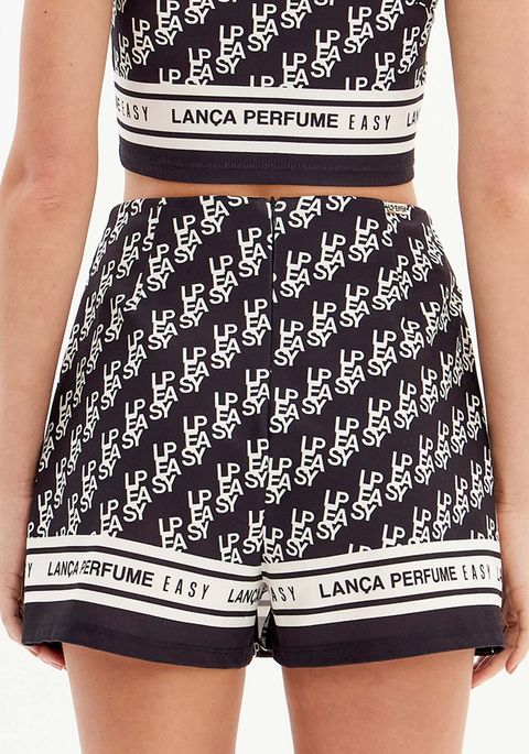 Short Saia Cintura Alta Estampado