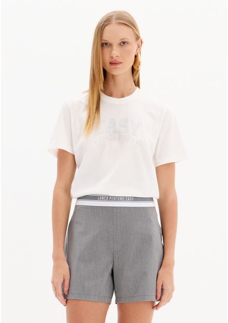 Blusa T-shirt Tradicional Com Aplicação