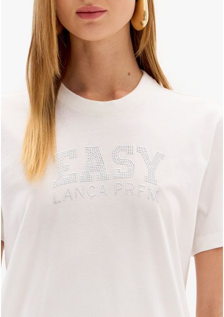 Blusa T-shirt Tradicional Com Aplicação