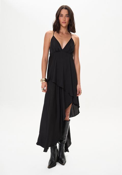 Vestido Longo Assimétrico